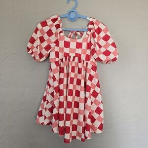 Bonnie jean Girls Dress Pink/ Red Checked Sz 5